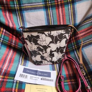 Dooney & Bourke Black and White Disney Dumbo Crossbody Bag with Elegant Design